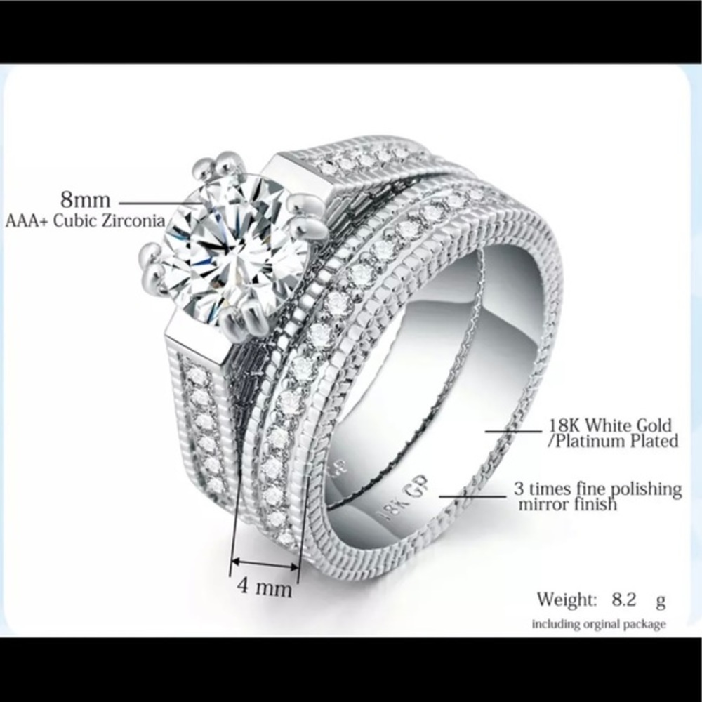 WEDDING RING SET - Picture 2 of 7